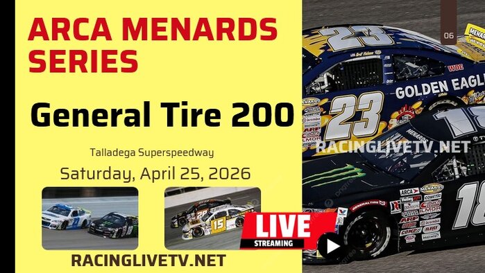 General Tire 200 Talladega ARCA Live Stream